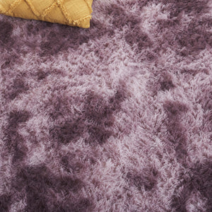 Safavieh Rainbow Shag Area Rug – Luxurious Slip-resistant Design For Stylish Home Décor Enhancement Purple Polyester Pile Rbo100v-5