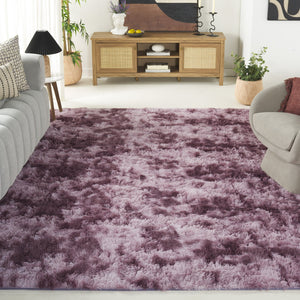 Safavieh Rainbow Shag Area Rug – Luxurious Slip-resistant Design For Stylish Home Décor Enhancement Purple Polyester Pile Rbo100v-5