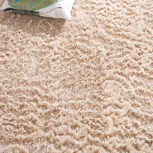 Safavieh Rainbow Luxurious Plush Area Rug - Soft Shag Style For Elegant Living Spaces With Slip-resistant Design Beige Polyester Pile Rbo101b-6