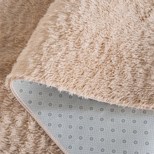 Safavieh Rainbow Luxurious Plush Area Rug - Soft Shag Style For Elegant Living Spaces With Slip-resistant Design Beige Polyester Pile Rbo101b-6