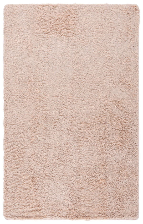 Safavieh Rainbow Luxurious Plush Area Rug - Soft Shag Style For Elegant Living Spaces With Slip-resistant Design Beige Polyester Pile Rbo101b-6