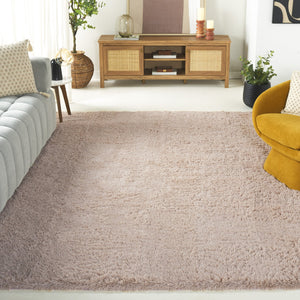 Safavieh Rainbow Luxurious Plush Area Rug - Soft Shag Style For Elegant Living Spaces With Slip-resistant Design Beige Polyester Pile Rbo101b-6