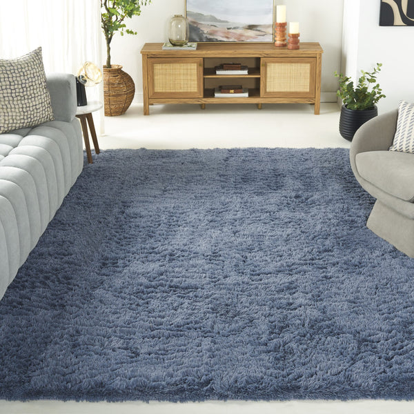 Safavieh Rainbow Luxurious Plush Area Rug - Soft Shag Style For Elegant Living Spaces With Slip-resistant Design Grey Polyester Pile Rbo101f-57