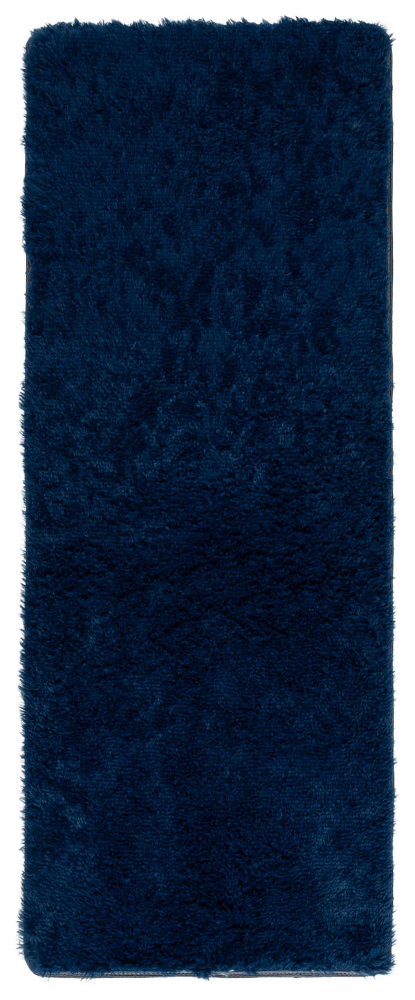 Safavieh Rainbow Luxurious Plush Area Rug - Soft Shag Style For Elegant Living Spaces With Slip-resistant Design Navy Polyester Pile Rbo101n-57