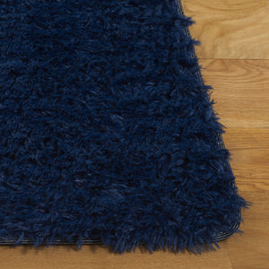 Safavieh Rainbow Luxurious Plush Area Rug - Soft Shag Style For Elegant Living Spaces With Slip-resistant Design Navy Polyester Pile Rbo101n-57