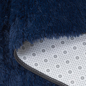 Safavieh Rainbow Luxurious Plush Area Rug - Soft Shag Style For Elegant Living Spaces With Slip-resistant Design Navy Polyester Pile Rbo101n-57