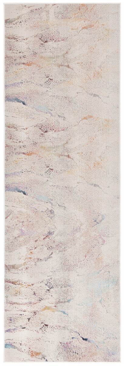 Safavieh Rainbow 656 Power Loomed Indoor / Outdoor Rug Ivory / Blue Gold 9' x 12'