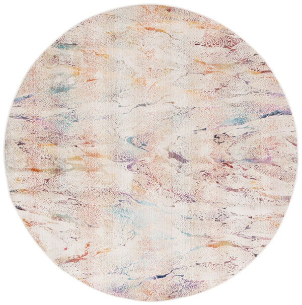 Safavieh Rainbow 656 Power Loomed Indoor / Outdoor Rug Ivory / Blue Gold 9' x 12'