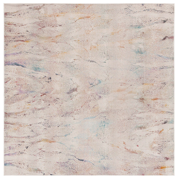 Safavieh Rainbow 656 Power Loomed Indoor / Outdoor Rug Ivory / Blue Gold 9' x 12'