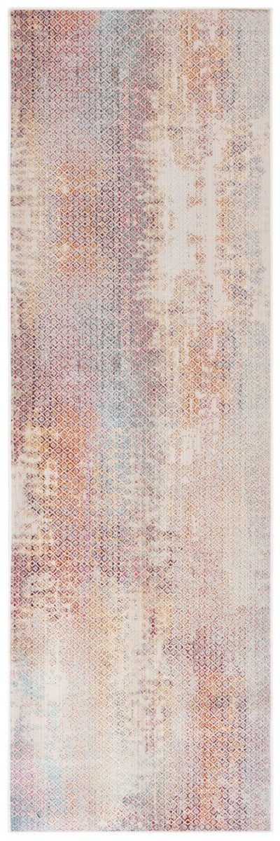 Safavieh Rainbow 658 Power Loomed Indoor / Outdoor Rug Navy / Rust Gold 9' x 12'