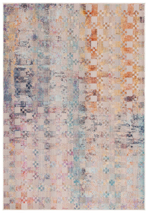 Safavieh Rainbow 662 Power Loomed Indoor / Outdoor Rug Blue / Gold 9' x 12'