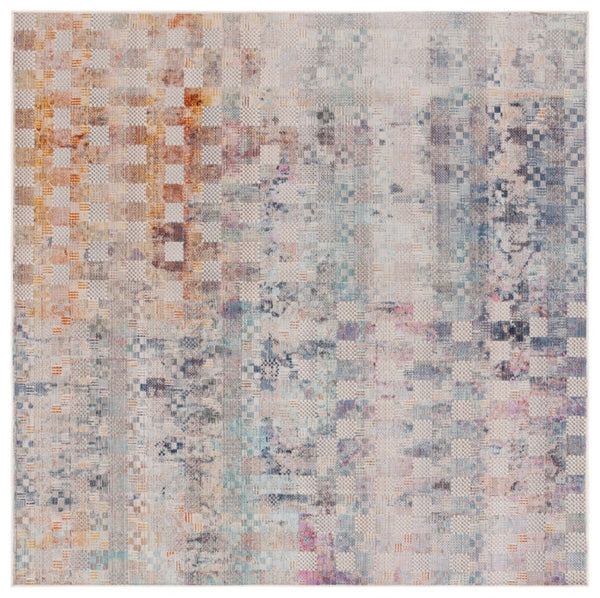 Safavieh Rainbow 662 Power Loomed Polypropylene Indoor / Outdoor Rug Blue / Gold RBW662M-7SQ