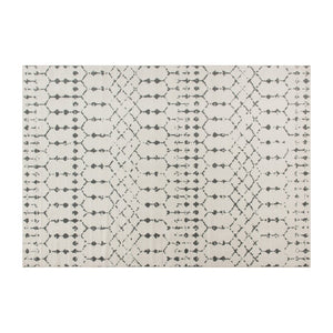 English Elm Beth Geometric Bohemian Low-Pile Rug - Stylish, Durable Design for Modern Homes and Cozy Spaces Ivory/Gray 5' x 7' RC-CR19-1330-57-IV-GR-GG