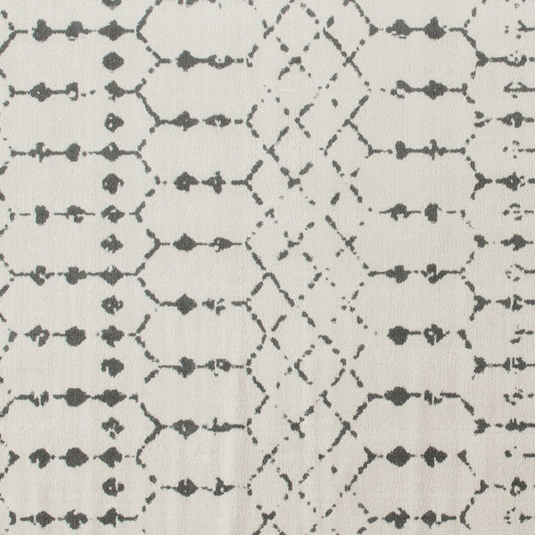 English Elm Beth Geometric Bohemian Low-Pile Rug - Stylish, Durable Design for Modern Homes and Cozy Spaces Ivory/Gray 5' x 7' RC-CR19-1330-57-IV-GR-GG