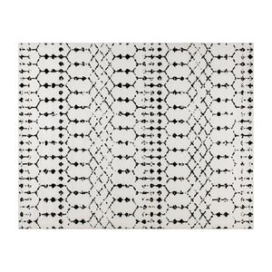 English Elm Beth Geometric Bohemian Low-Pile Rug - Stylish, Durable Design for Modern Homes and Cozy Spaces Ivory/Black 8' x 10' RC-CR19-1330-810-WH-GG