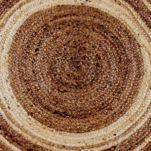 English Elm Prima Natural Fiber Jute Area Rug - 4' Round Braided Design for Eco-Friendly Home Décor & Comfort RC-JR-2045-12-48-GG