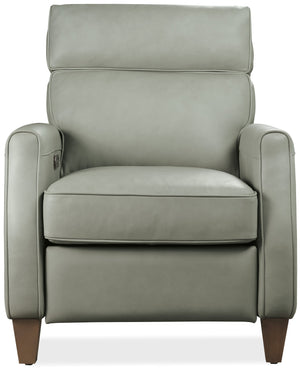 Hooker Furniture Okana Genuine Leather Power Recliner with Adjustable Headrest and Tailored Wood Legs RC821-PH-031