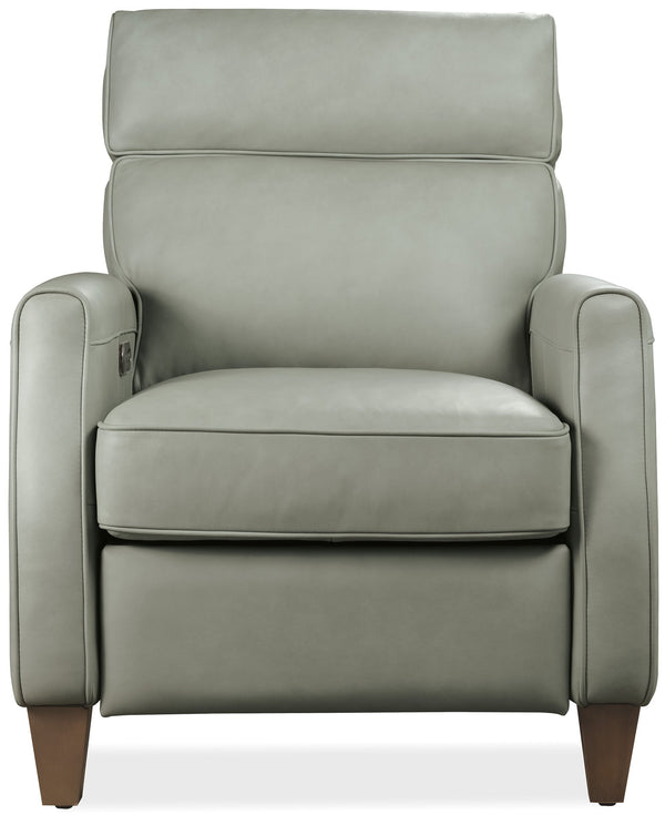 Hooker Furniture Okana Genuine Leather Power Recliner with Adjustable Headrest and Tailored Wood Legs RC821-PH-031