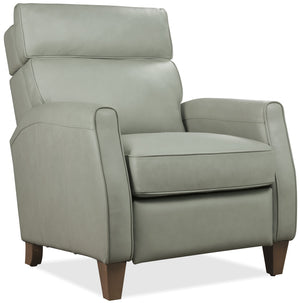 Hooker Furniture Okana Genuine Leather Power Recliner with Adjustable Headrest and Tailored Wood Legs RC821-PH-031
