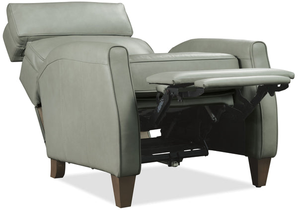 Hooker Furniture Okana Genuine Leather Power Recliner with Adjustable Headrest and Tailored Wood Legs RC821-PH-031