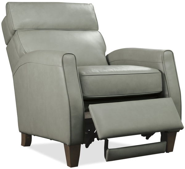 Hooker Furniture Okana Genuine Leather Power Recliner with Adjustable Headrest and Tailored Wood Legs RC821-PH-031