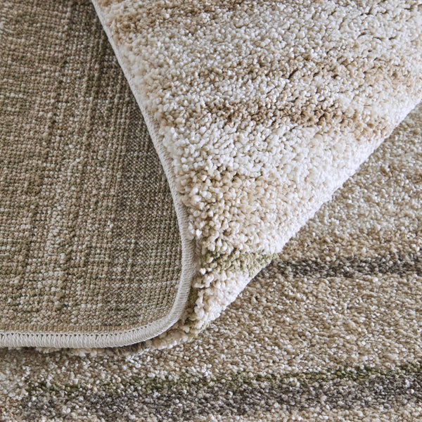Feizy Rugs Richmond Modern Geometric Polypropylene Area Rug Turkish Woven Neutral Living Room 5' x 7'6" RCH39R3FGRYWHTE70
