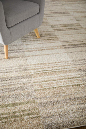 Feizy Rugs Richmond Modern Geometric Polypropylene Area Rug Turkish Woven Neutral Living Room 5' x 7'6" RCH39R3FGRYWHTE70