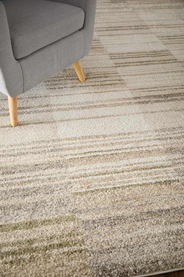 Feizy Rugs Richmond Modern Geometric Polypropylene Area Rug Turkish Woven Neutral Living Room 5' x 7'6" RCH39R3FGRYWHTE70