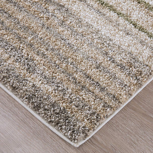 Feizy Rugs Richmond Modern Geometric Polypropylene Area Rug Turkish Woven Neutral Living Room 5' x 7'6" RCH39R3FGRYWHTE70