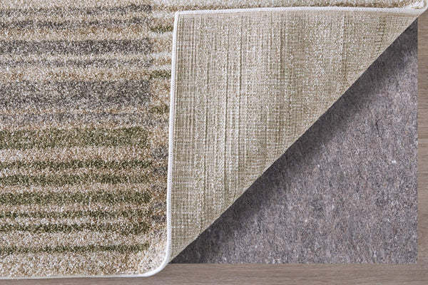 Feizy Rugs Richmond Modern Geometric Polypropylene Area Rug Turkish Woven Neutral Living Room 5' x 7'6" RCH39R3FGRYWHTE70