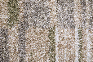Feizy Rugs Richmond Modern Geometric Polypropylene Area Rug Turkish Woven Neutral Living Room 5' x 7'6" RCH39R3FGRYWHTE70