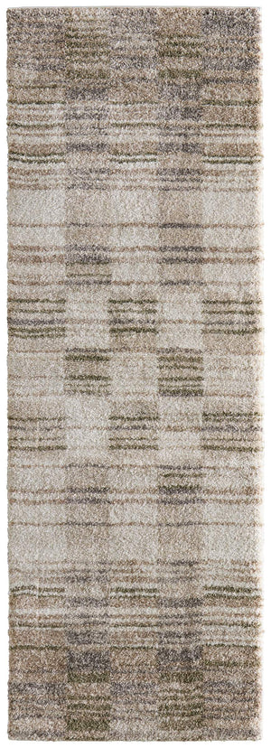 Feizy Rugs Richmond Modern Geometric Polypropylene Area Rug Turkish Woven Neutral Living Room 2'6" x 7'3" RCH39R3FGRYWHTI02