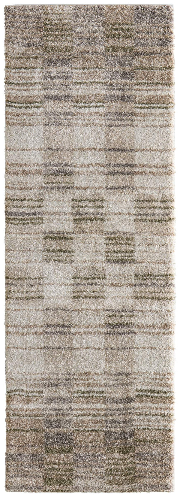 Feizy Rugs Richmond Modern Geometric Polypropylene Area Rug Turkish Woven Neutral Living Room 2'6" x 7'3" RCH39R3FGRYWHTI02
