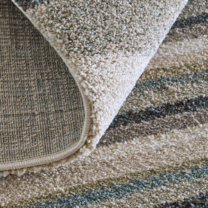 Feizy Rugs Richmond Abstract Polypropylene Area Rug Woven in Turkey for Modern Living Spaces Ivory/Gray/Blue 5' x 7'6" RCH39R4FNVYGRYE70