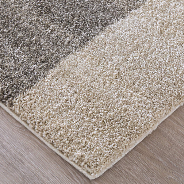 Feizy Rugs Richmond Abstract Polypropylene Area Rug Woven in Turkey for Modern Living Spaces Ivory/Gray/Blue 5' x 7'6" RCH39R4FNVYGRYE70