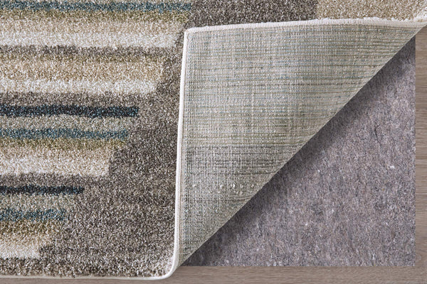 Feizy Rugs Richmond Abstract Polypropylene Area Rug Woven in Turkey for Modern Living Spaces Ivory/Gray/Blue 5' x 7'6" RCH39R4FNVYGRYE70