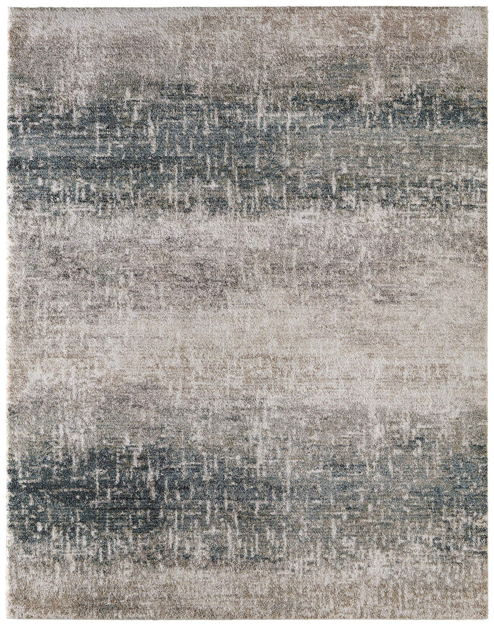 Feizy Rugs Richmond Abstract Brushstroke Area Rug Polypropylene Woven in Turkey for Modern Interiors 5' x 7'6" RCH39R5FBLUBGEE70