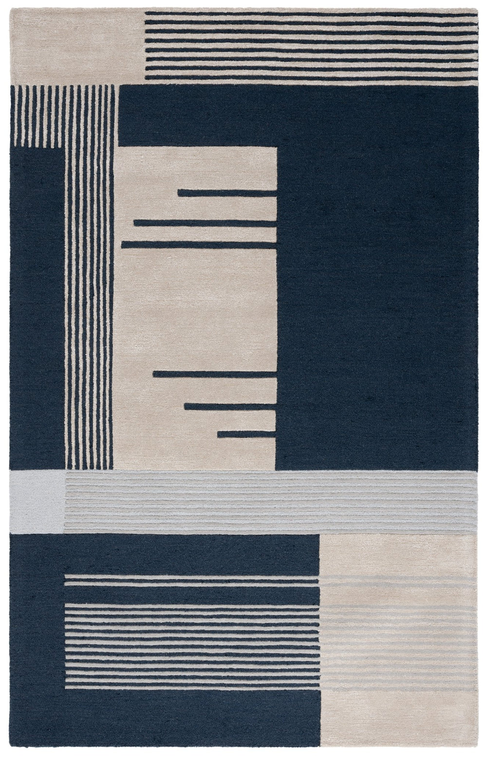 Safavieh Rodeo Drive Hand-tufted Wool Rug - Elegant Navy And Ivory Design For Chic Home Decor Enhancement Navy ,Ivory Wool Pile Rd176n-3