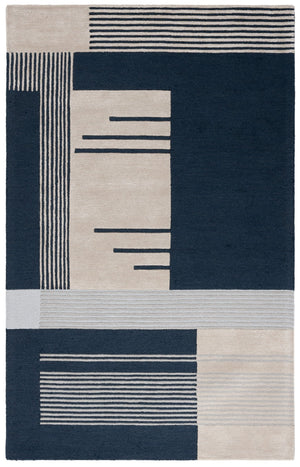 Safavieh Rodeo Drive Hand-tufted Wool Rug - Elegant Navy And Ivory Design For Chic Home Decor Enhancement Navy ,Ivory Wool Pile Rd176n-3