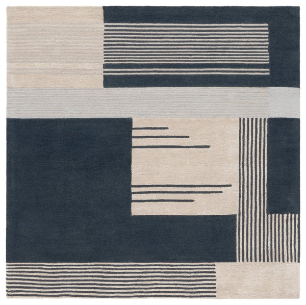 Safavieh Rodeo Drive Hand-tufted Wool Rug - Elegant Navy And Ivory Design For Chic Home Decor Enhancement Navy ,Ivory Wool Pile Rd176n-3