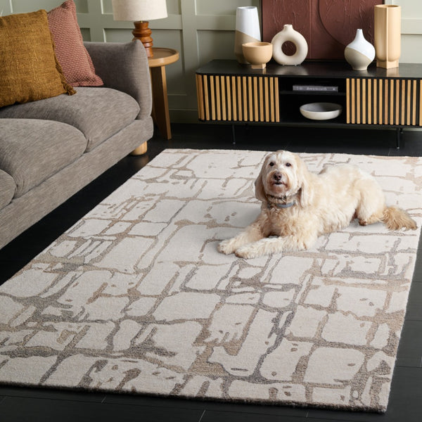 Safavieh Rodeo Drive Area Rug - Hand-tufted Wool, Plush Comfort & Modern Elegance For Your Home Décor Natural ,Ivory Wool Pile Rd178a-8