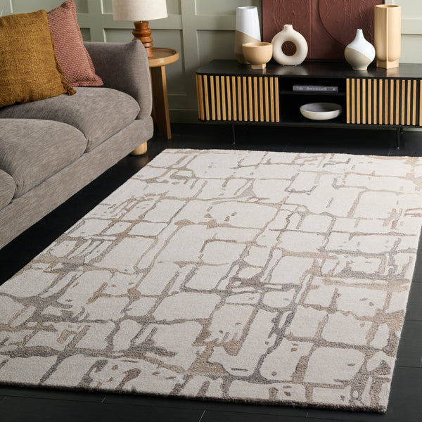 Safavieh Rodeo Drive Modern Runner Area Rug - Hand Tufted Wool Pile For Luxurious Elegance In Any Space Natural ,Ivory Wool Pile Rd178a-5