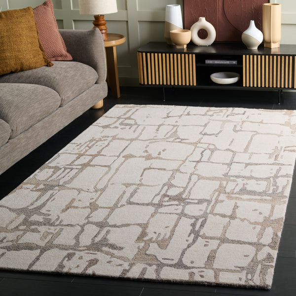 Safavieh Rodeo Drive Area Rug - Hand-tufted Wool, Plush Comfort & Modern Elegance For Your Home Décor Natural ,Ivory Wool Pile Rd178a-8