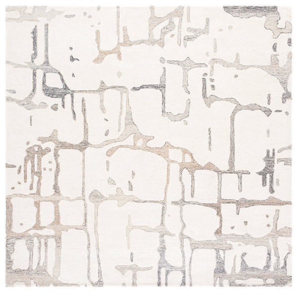 Safavieh Rodeo Drive Modern Runner Area Rug - Hand Tufted Wool Pile For Luxurious Elegance In Any Space Natural ,Ivory Wool Pile Rd178a-6sq