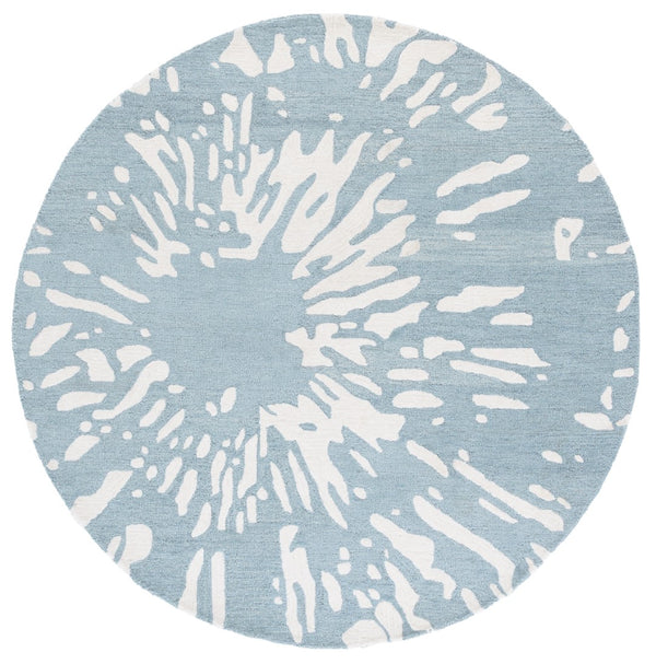 Safavieh Rodeo Drive Luxurious Hand-tufted Area Rug From India – Elegant Modern Design For Any Space Ivory ,Blue 75% Wool,25% Viscose Rd179m-8