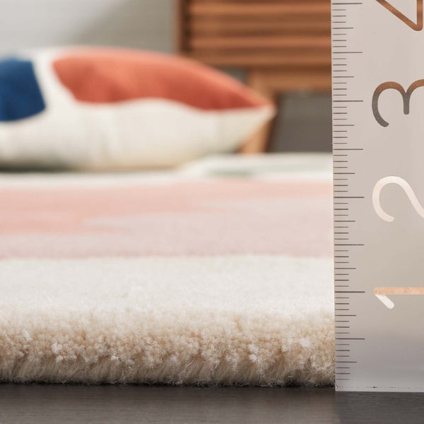 Safavieh Rodeo Drive Hand Tufted Wool Runner Soft Abstract Ivory Blush Hallway Accent Rug 3'-0" x 5'-0" RD375A-3