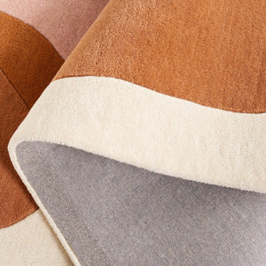 Safavieh Rodeo Drive Hand Tufted Wool Runner Soft Abstract Ivory Blush Hallway Accent Rug 5'-0" x 8'-0" RD375A-5