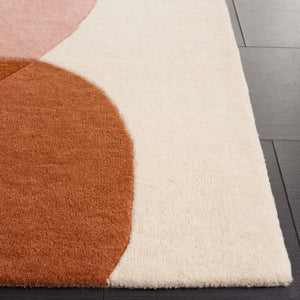 Safavieh Rodeo Drive Hand Tufted Wool Runner Soft Abstract Ivory Blush Hallway Accent Rug 6'-0" x 6'-0" RD375A-6SQ