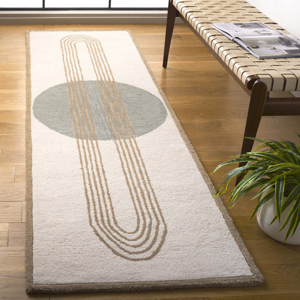 Safavieh Rodeo Drive Hand-tufted Area Rug: Elegant Geometric Design In Luxurious Wool & Cotton Blend Ivory ,Blue 80% Wool,20% Cotton Rd376a-5