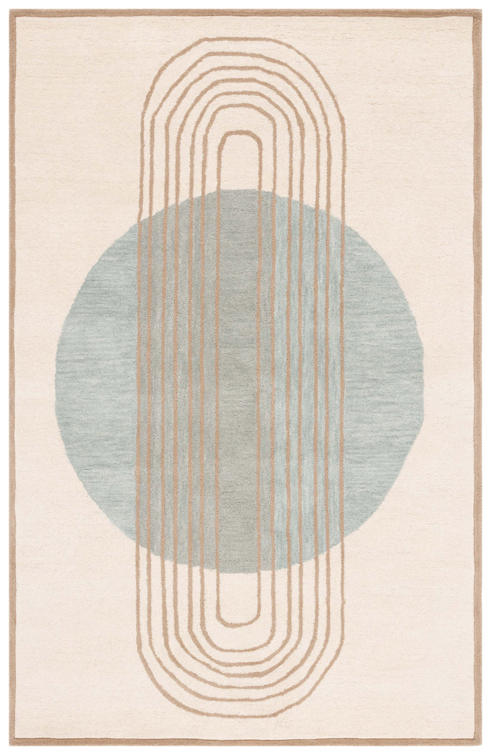 Safavieh Rodeo Drive Hand-tufted Area Rug: Elegant Geometric Design In Luxurious Wool & Cotton Blend Ivory ,Blue 80% Wool,20% Cotton Rd376a-5